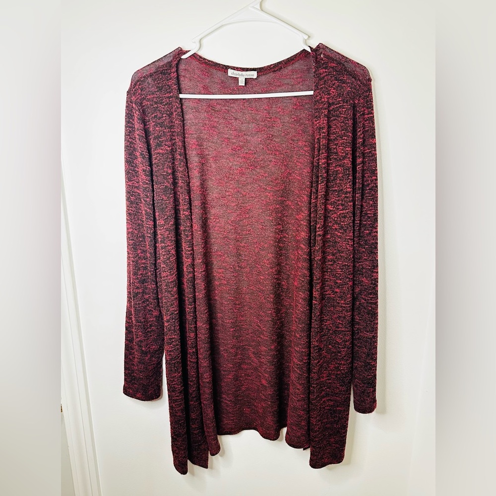 Charlotte Russe Burgundy Knit Cardigan